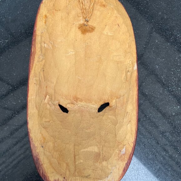 Fijian Tiki Vtg Wooden Tribal Mask Lot of 2 Hand Carved Wall Art - Picture 12 of 12